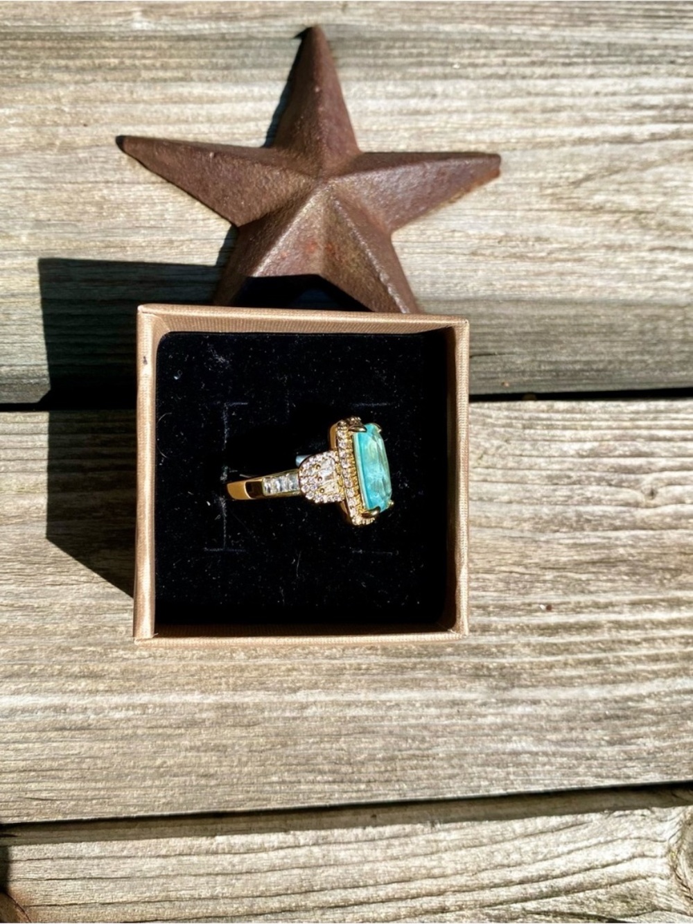 Bomb Party OG Aqua Quartz Size 8 Ring - Picture 2 of 3